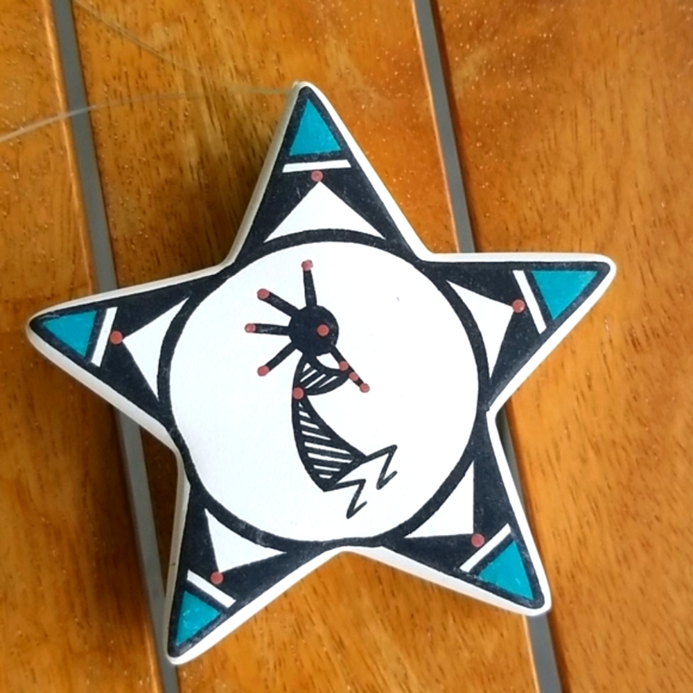 2 Kokopeli and Gecko hanging deco/ornament